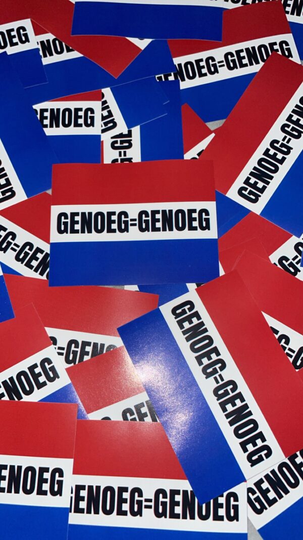 cjykmlnuyxbjagf0lzezljgxljauntqgkglqag9uztezldi7iglpuyaxoc42lji7igd6axapiai-13 Genoeg = Genoeg sticker