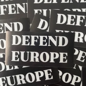 defend europe Sticker met de letters Defend Europe