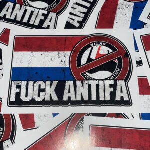 34fa2686-c6c3-4cb9-9dd9-39cb445f8058 FUCK ANTIFA STICKER