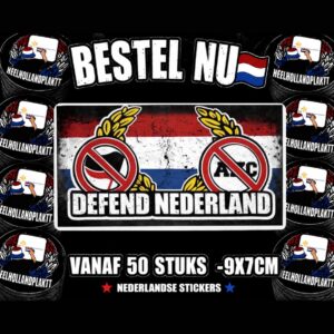DEFEND NEDERLAND STICKERS { 50 stuks}