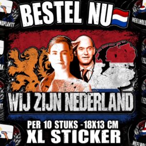 WIJ ZIJN NEDERLAND (XL STICKER) (10 stuks)