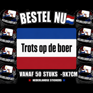 Trots op de boer sticker