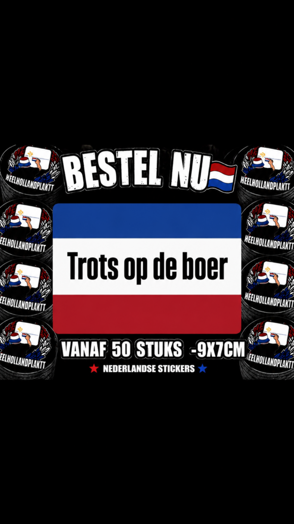 Trots op de boer sticker